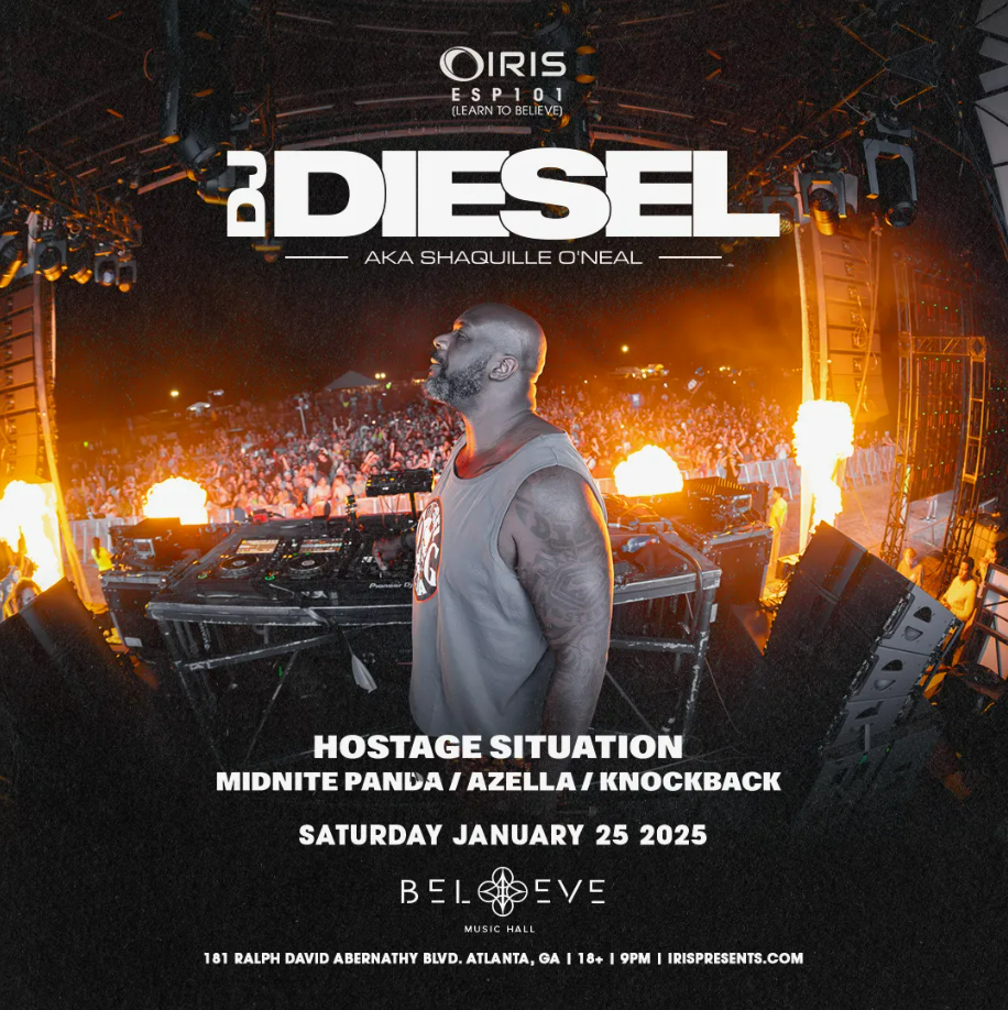 DJ Diesel at Believe Music Hall Saturday, January 25, 2025
